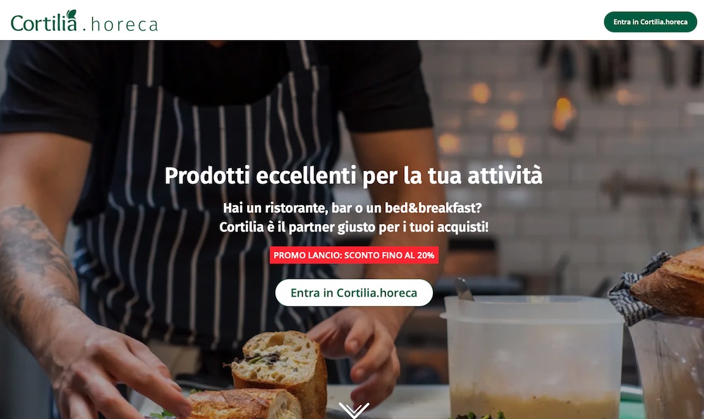 Cortilia.horeca home page