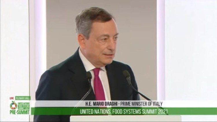 Pre-summit Onu, il premier Draghi: “Con la pandemia 130 milioni di persone in più soffrono la fame”