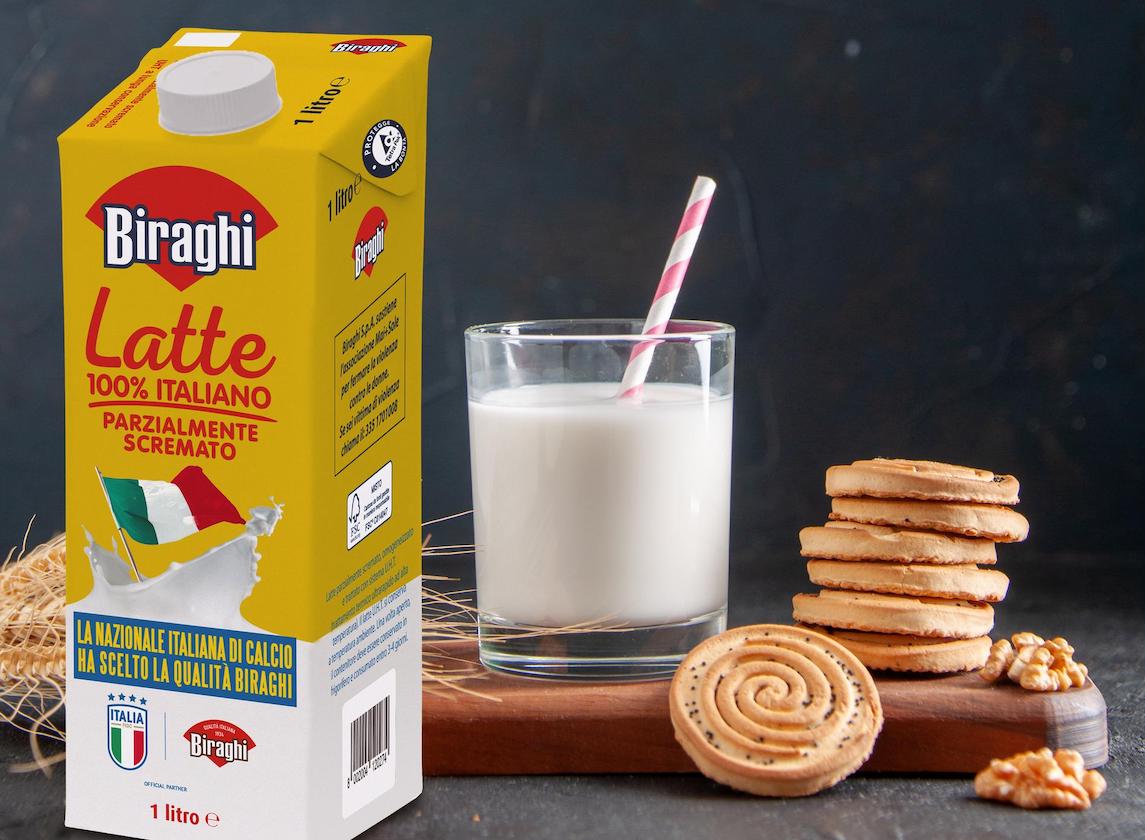 Biraghi: packaging green per il Latte Uht parzialmente scremato