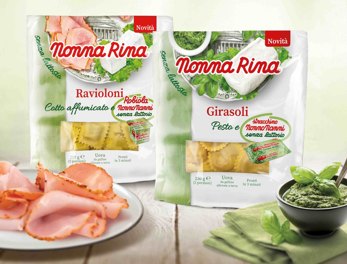 Nonno Nanni rilancia Nonna Rina con la linea di pasta fresca senza lattosio